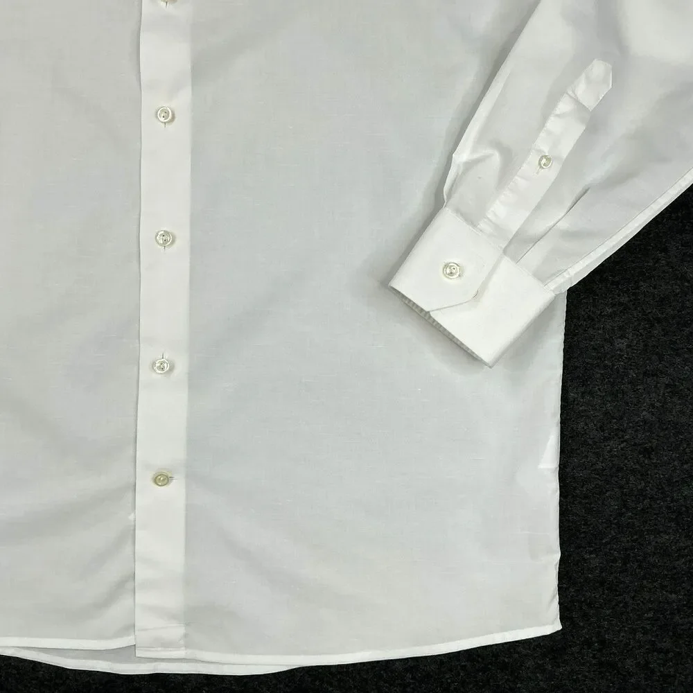 ETON Dress Shirt sz XL 43 17 White Button Up Contemporary Fit Long Sleeve Luxury